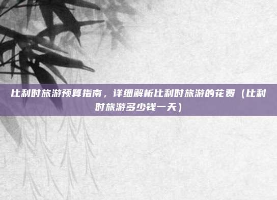 比利时旅游预算指南,详细解析比利时旅游的花费(比利时旅游多少钱一天)