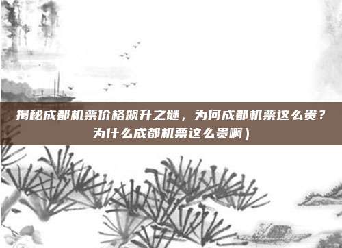 揭秘成都机票价格飙升之谜,为何成都机票这么贵?为什么成都机票这么贵啊)