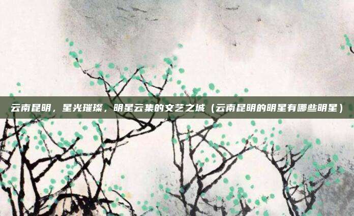云南昆明,星光璀璨,明星云集的文艺之城(云南昆明的明星有哪些明星)