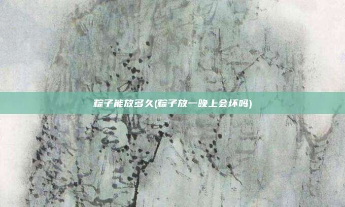 粽子能放多久(粽子放一晚上会坏吗)