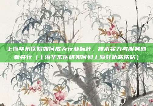 上海华东医院如何成为行业标杆,技术实力与服务创新并行(上海华东医院如何到上海虹桥高铁站)