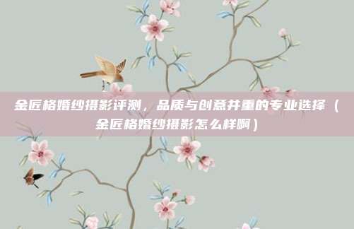 金匠格婚纱摄影评测,品质与创意并重的专业选择(金匠格婚纱摄影怎么样啊)