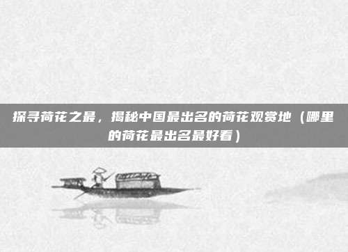 探寻荷花之最,揭秘中国最出名的荷花观赏地(哪里的荷花最出名最好看)