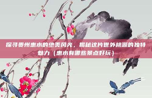 探寻贵州惠水的绝美风光,揭秘这片世外桃源的独特魅力(惠水有哪些景点好玩)