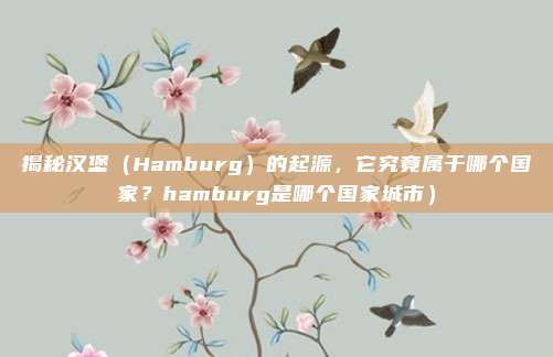 揭秘汉堡(Hamburg)的起源,它究竟属于哪个国家?hamburg是哪个国家城市)