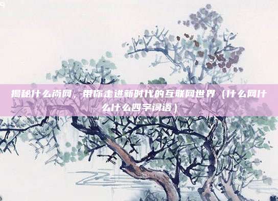 揭秘什么尚网,带你走进新时代的互联网世界(什么网什么什么四字词语)