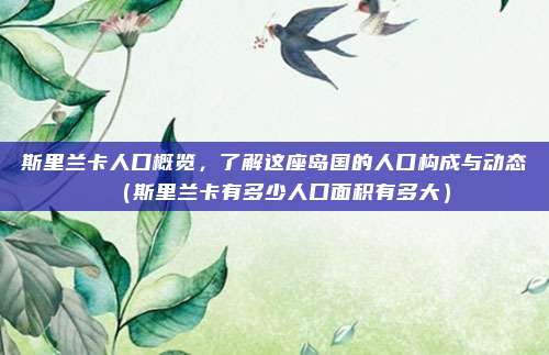 斯里兰卡人口概览,了解这座岛国的人口构成与动态(斯里兰卡有多少人口面积有多大)