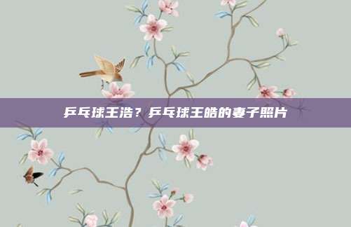 乒乓球王浩?乒乓球王皓的妻子照片