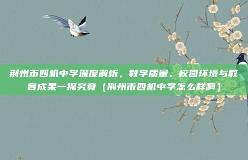 荆州市四机中学深度解析,教学质量、校园环境与教育成果一探究竟(荆州市四机中学怎么样啊)