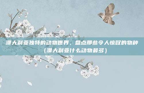 澳大利亚独特的动物世界,盘点那些令人惊叹的物种(澳大利亚什么动物最多)
