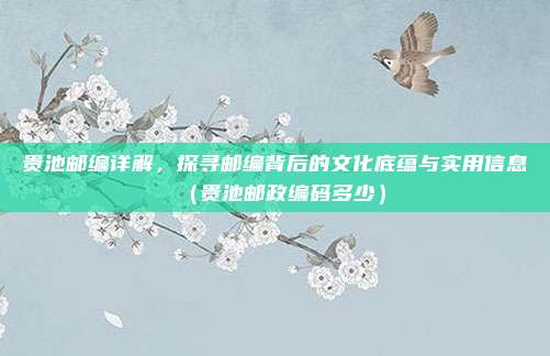 贵池邮编详解,探寻邮编背后的文化底蕴与实用信息(贵池邮政编码多少)