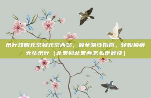 出行攻略北京到北京西站,最全路线指南,轻松换乘无忧出行(北京到北京西怎么走最快)