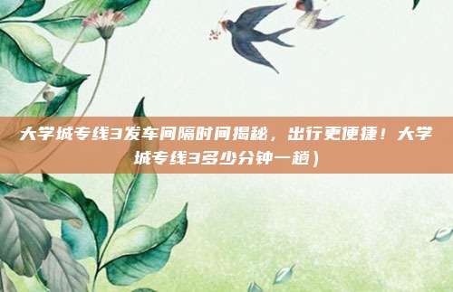 大学城专线3发车间隔时间揭秘,出行更便捷!大学城专线3多少分钟一趟)