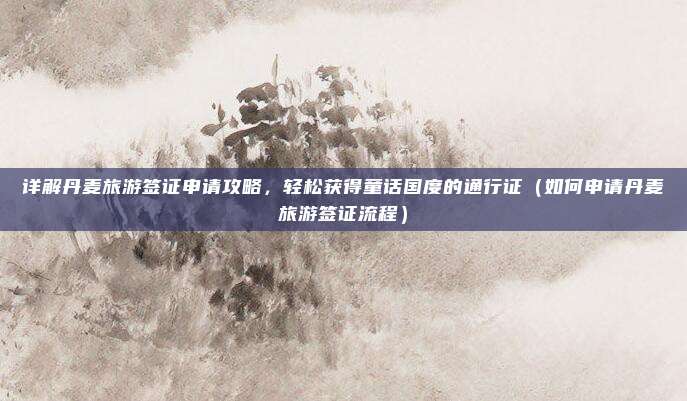 详解丹麦旅游签证申请攻略,轻松获得童话国度的通行证(如何申请丹麦旅游签证流程)