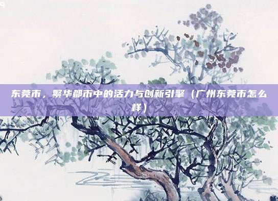 东莞市,繁华都市中的活力与创新引擎(广州东莞市怎么样)