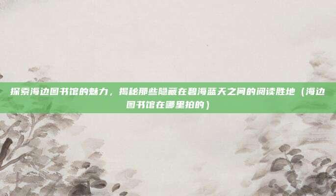 探索海边图书馆的魅力,揭秘那些隐藏在碧海蓝天之间的阅读胜地(海边图书馆在哪里拍的)