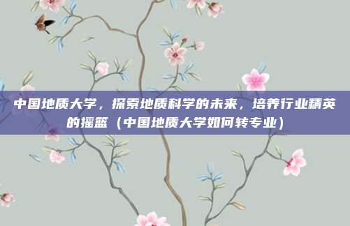 中国地质大学,探索地质科学的未来,培养行业精英的摇篮(中国地质大学如何转专业)
