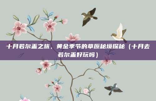 十月若尔盖之旅,黄金季节的草原秘境探秘(十月去若尔盖好玩吗)