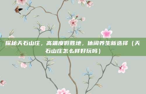 探秘天石山庄,高端度假胜地,休闲养生新选择(天石山庄怎么样好玩吗)