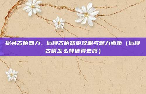 探寻古镇魅力,后柳古镇旅游攻略与魅力解析(后柳古镇怎么样值得去吗)