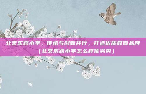 北京东路小学,传承与创新并行,打造优质教育品牌(北京东路小学怎么样优劣势)