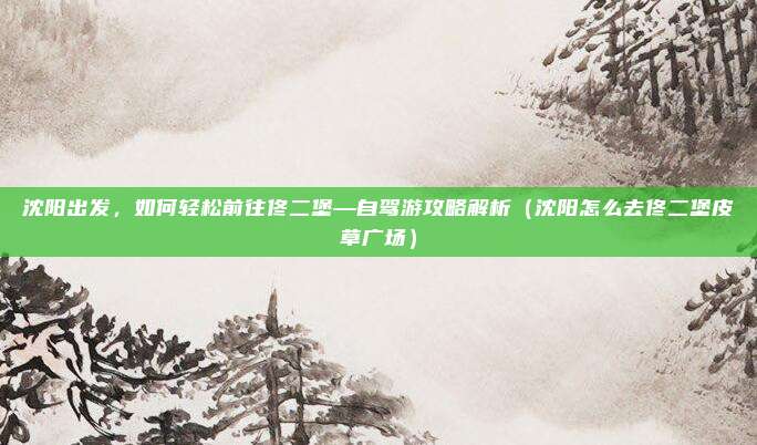 沈阳出发,如何轻松前往佟二堡—自驾游攻略解析(沈阳怎么去佟二堡皮草广场)
