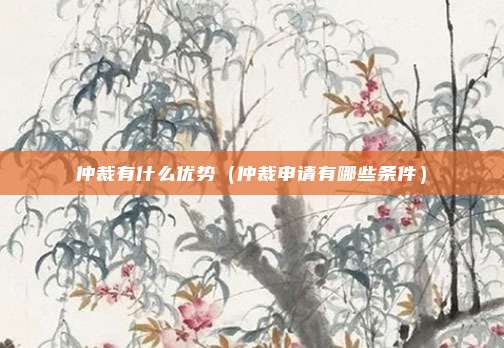 仲裁有什么优势（仲裁申请有哪些条件）