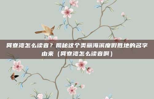 巽寮湾怎么读音?揭秘这个美丽海滨度假胜地的名字由来(巽寮湾怎么读音啊)