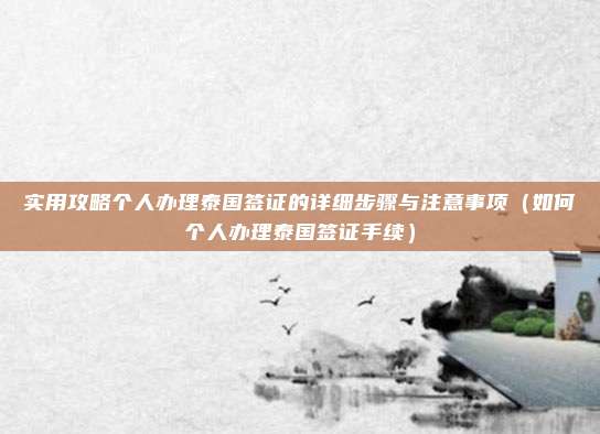 实用攻略个人办理泰国签证的详细步骤与注意事项(如何个人办理泰国签证手续)