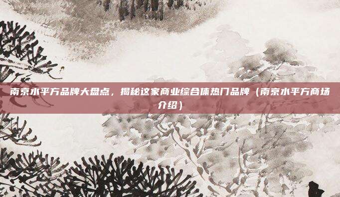 南京水平方品牌大盘点,揭秘这家商业综合体热门品牌(南京水平方商场介绍)