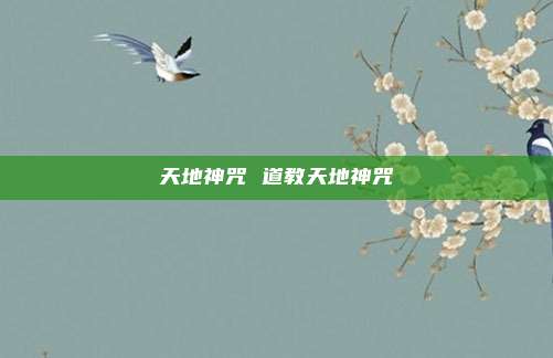 天地神咒 道教天地神咒