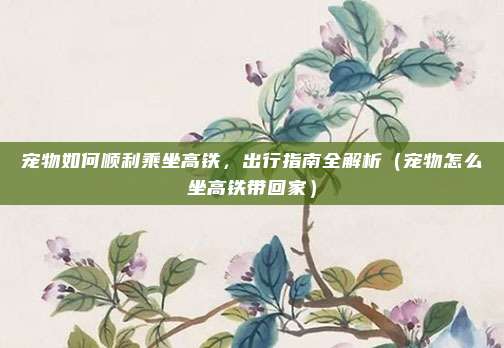 宠物如何顺利乘坐高铁,出行指南全解析(宠物怎么坐高铁带回家)
