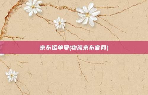京东运单号(物流京东官网)