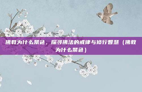 佛教为什么禁色,探寻佛法的戒律与修行智慧(佛教为什么禁色)