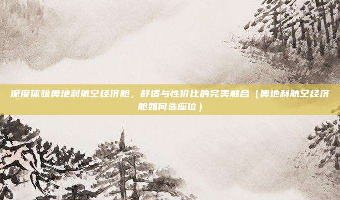 深度体验奥地利航空经济舱,舒适与性价比的完美融合(奥地利航空经济舱如何选座位)
