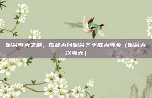 烟台雪大之谜,揭秘为何烟台冬季成为雪乡(烟台为啥雪大)