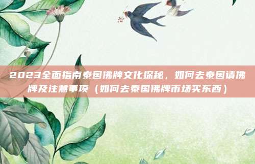 2023全面指南泰国佛牌文化探秘,如何去泰国请佛牌及注意事项(如何去泰国佛牌市场买东西)