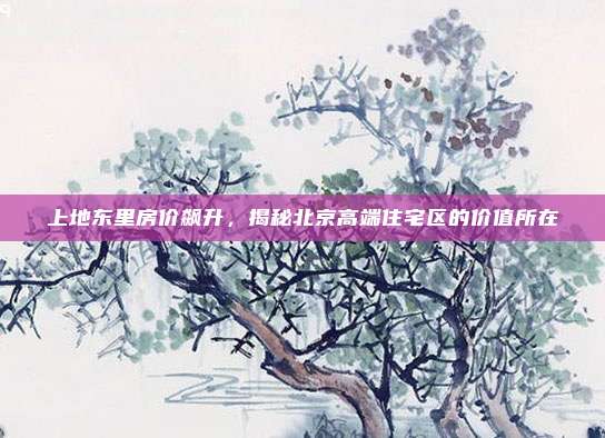 上地东里房价飙升,揭秘北京高端住宅区的价值所在