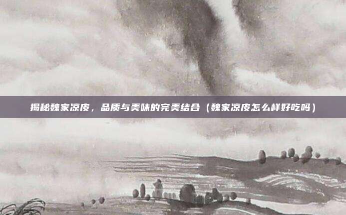 揭秘魏家凉皮,品质与美味的完美结合(魏家凉皮怎么样好吃吗)