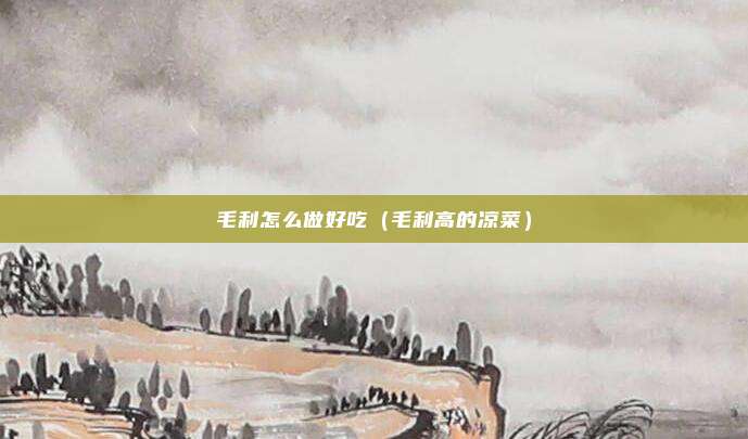 毛利怎么做好吃（毛利高的凉菜）