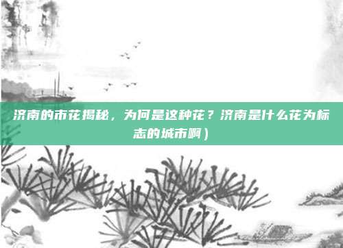 济南的市花揭秘,为何是这种花?济南是什么花为标志的城市啊)