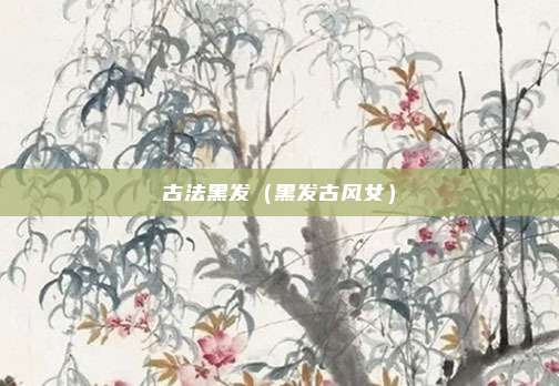 古法黑发（黑发古风女）