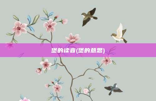 堡的读音(堡的意思)