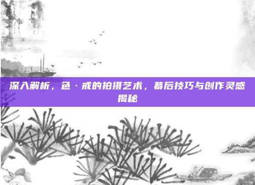深入解析,色·戒的拍摄艺术,幕后技巧与创作灵感揭秘