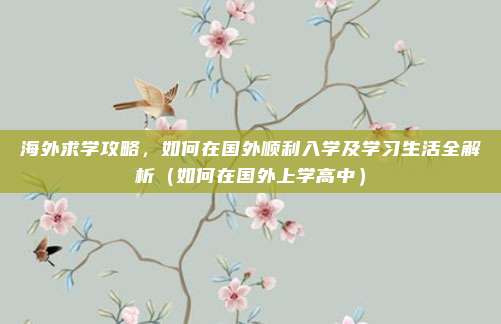 海外求学攻略,如何在国外顺利入学及学习生活全解析(如何在国外上学高中)