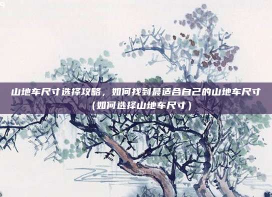 山地车尺寸选择攻略,如何找到最适合自己的山地车尺寸(如何选择山地车尺寸)
