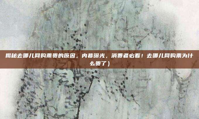 揭秘去哪儿网购票贵的原因,内幕曝光,消费者必看!去哪儿网购票为什么贵了)