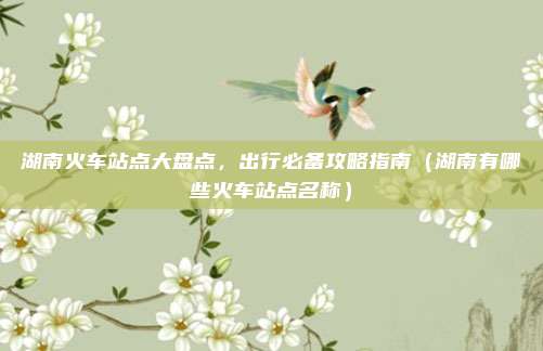 湖南火车站点大盘点,出行必备攻略指南(湖南有哪些火车站点名称)