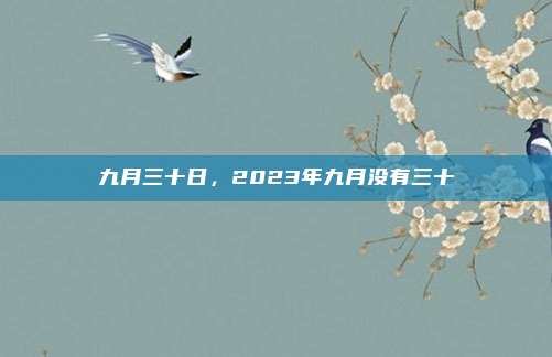 九月三十日，2023年九月没有三十