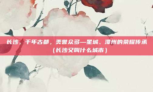 长沙,千年古都,美誉众多—星城、潭州的荣耀传承(长沙又叫什么城市)
